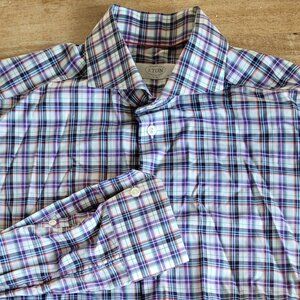 Eton men's dress shirt 16.5/42 plaid slim fit